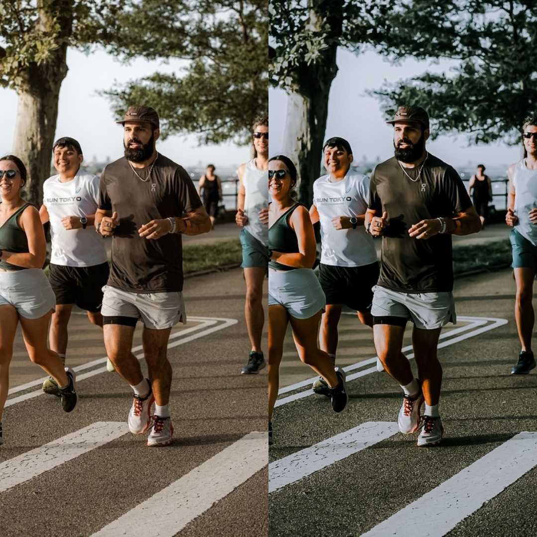 Before After Edit Running Lightroom Presets – Sporty, Action & Outdoor Photo Edits