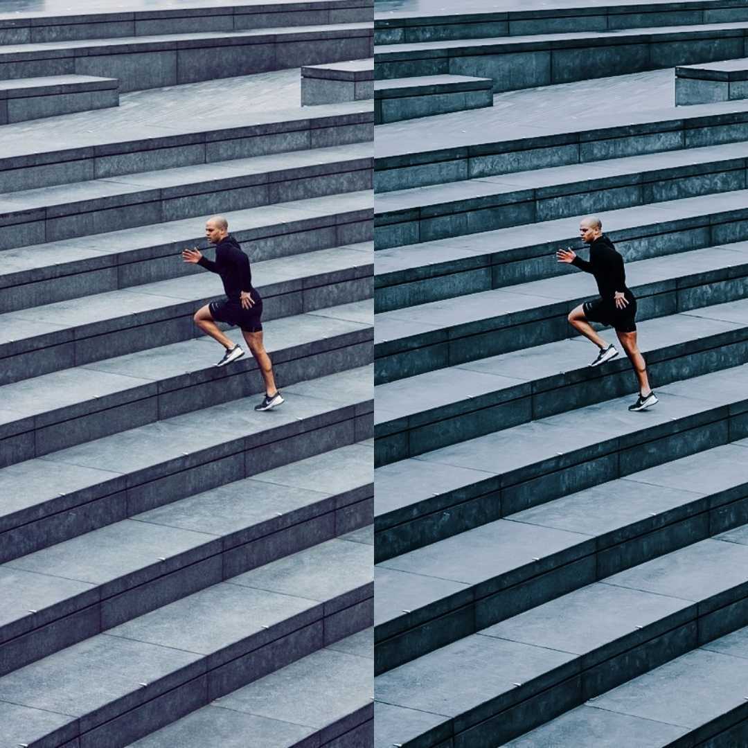 Before After Edit Running Lightroom Presets – Sporty, Action & Outdoor Photo Edits