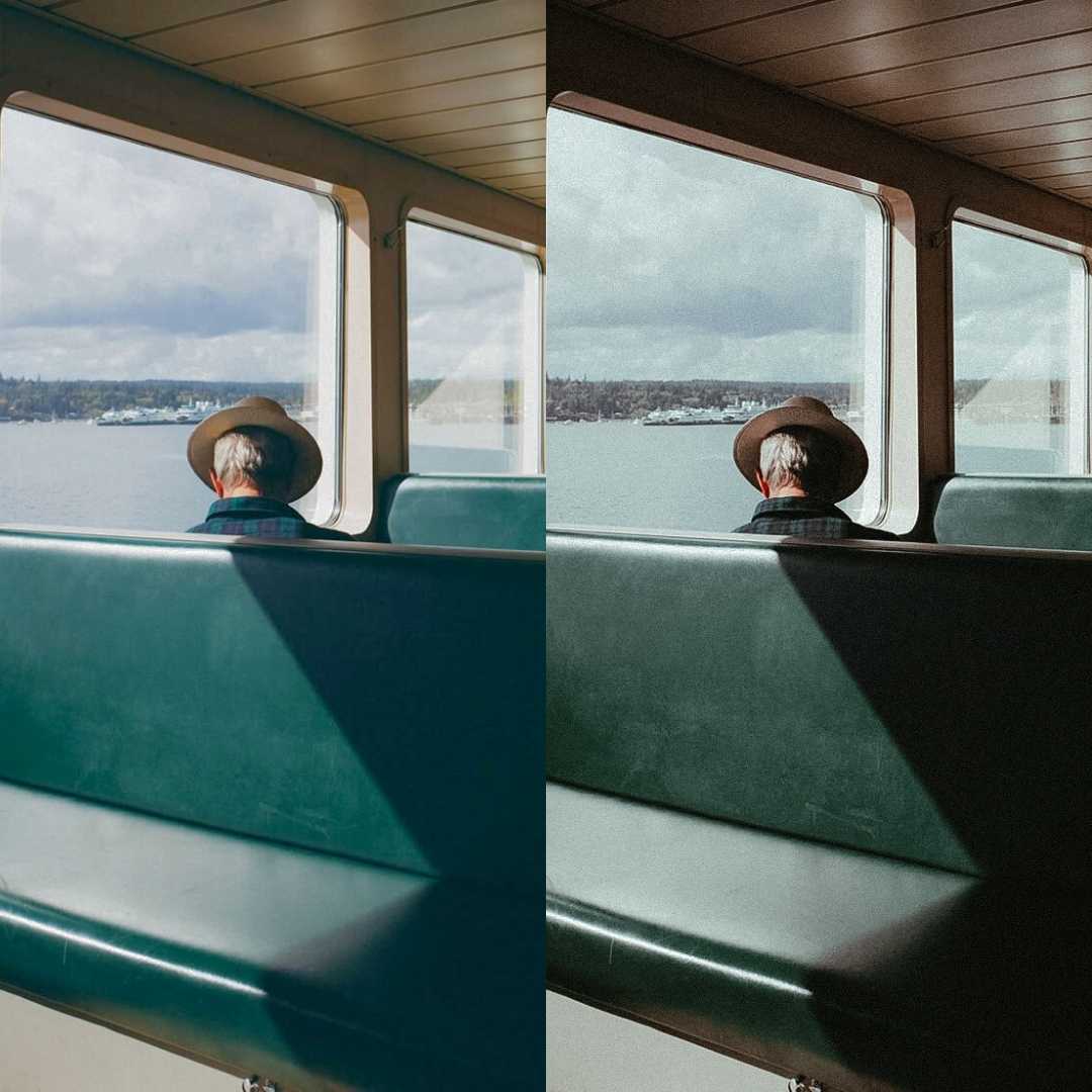 Before After 10 Retro Lightroom Presets Vintage Film Aesthetic Filters for Photos