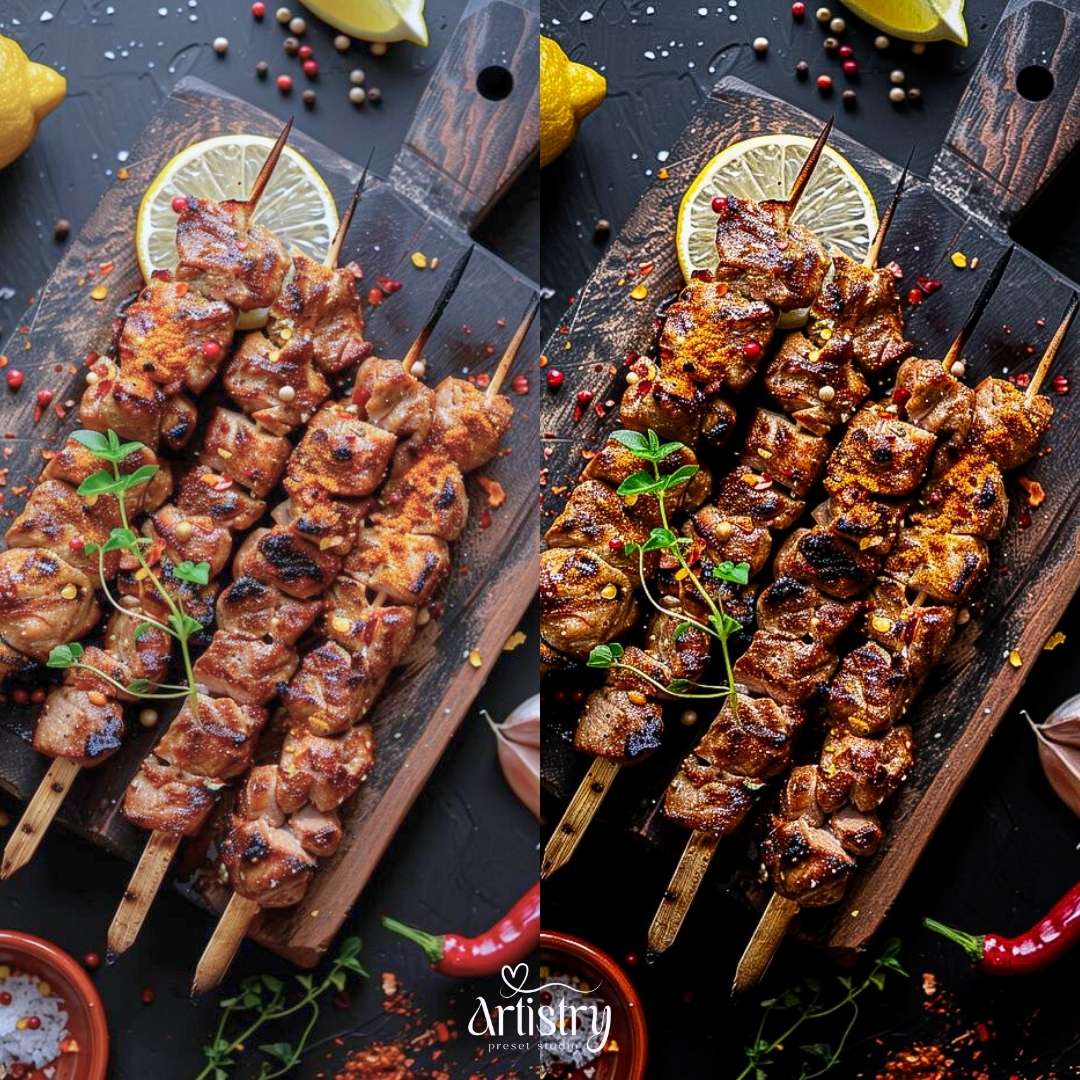 Smoky Grill Lightroom Preset | Moody Food & F&B Photography