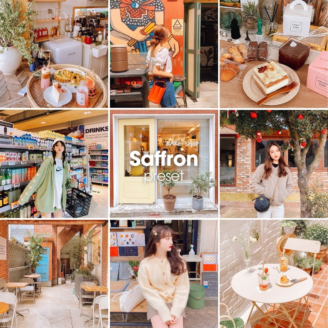 Saffron Lightroom Preset – Warm, Golden & Aesthetic Filter Pack