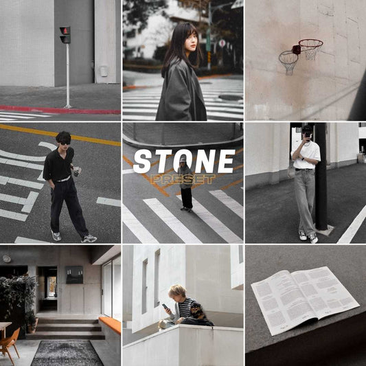 10 Stone Lightroom Presets – Minimal, Neutral & Aesthetic Filters
