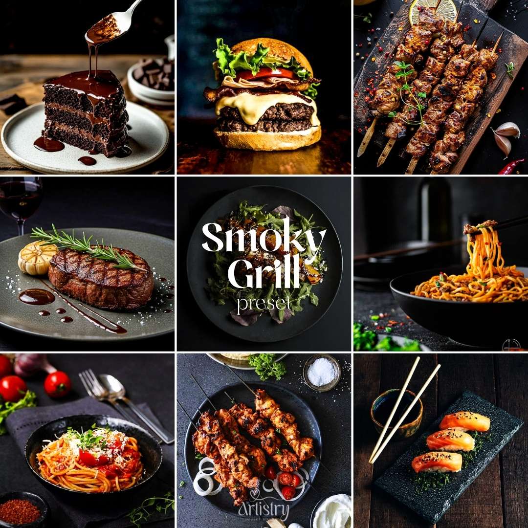 Smoky Grill Lightroom Preset | Moody Food & F&B Photography