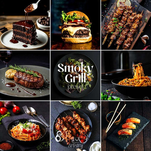 Smoky Grill Lightroom Preset | Moody Food & F&B Photography