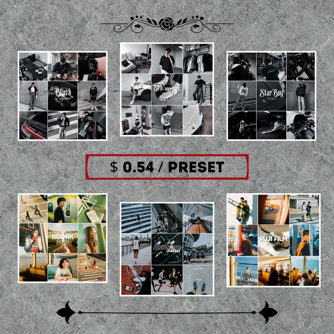 MEN'S PACK PRESETS BUNDLE 35 COLLECTIONS [600+ PRESETS]