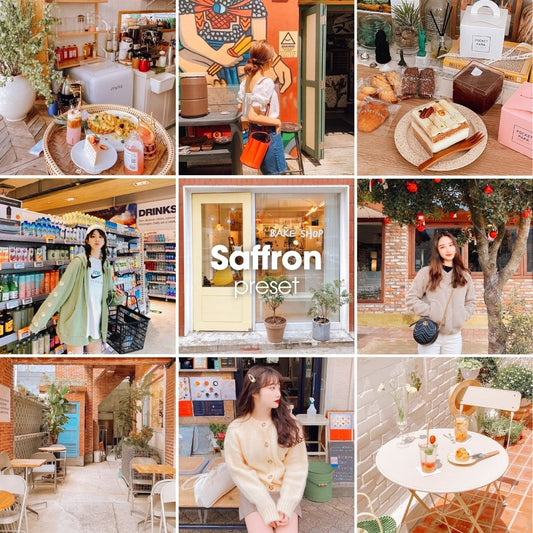 Saffron Lightroom Preset – Warm, Golden & Aesthetic Filter Pack